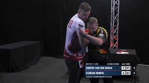 HEMPEL CRUISES PAST VAN DEN BERGH! Florian Hempel beats Dimitri Van den Bergh 6-2, winning the final three legs in 38 darts and averaging 99.65 in the process. 📺 bit.ly/PDCTVLive | #PC20 | Professional Darts Corporation