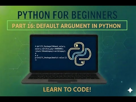 Part 16: Default Arguments in Python | Python Functions Explained