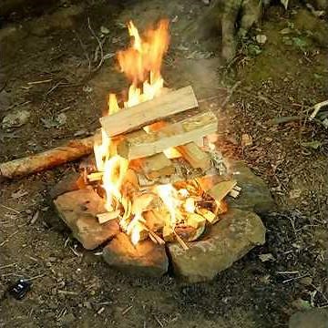 How To Make a Log Cabin Campfire