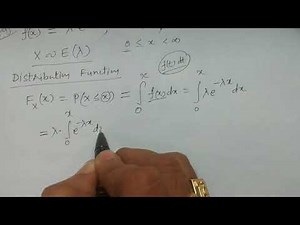 Definition-pdf and Distribution Function of Exponential Distribution - BSc Statistics