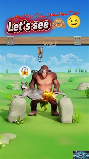Ape Vs Wolf l Who is more stronger 💪😂 l Wolf Game Ad Review video