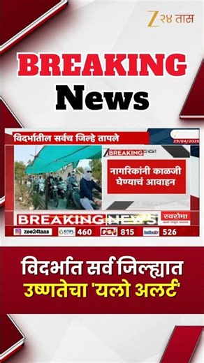 IMD Yellow Alert Vidarbha All District For Heatwave | विदर्भात सर्व जिल्ह्यात उष्णतेचा 'यलो अलर्ट'