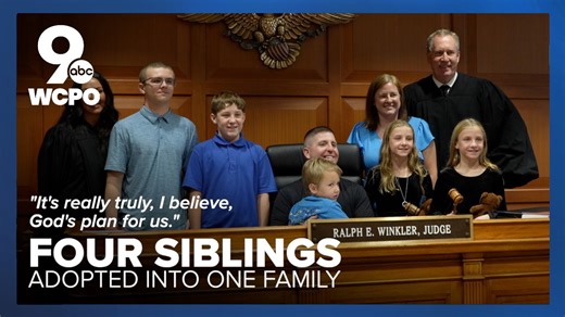 Four siblings adopted by Ohio family ahead of Thanksgiving