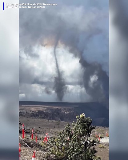 Incredible! Video shows lava shooting over 1,000 feet into the air from Hawaii’s Kilauea volcano as a "volnado" swirls nearby. | FOX19