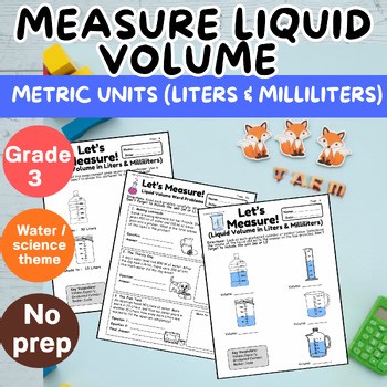 Liquid Volume Worksheets | Liters & Milliliters | Grade 3 Measurement