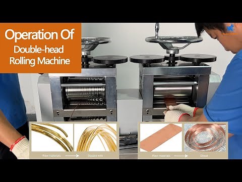 The operation of SuperbMelt double-head rolling machine for rolling gold silver metal sheet and wire