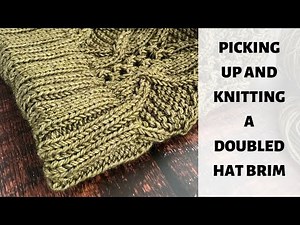 Picking up and Attaching a Doubled Hat Brim