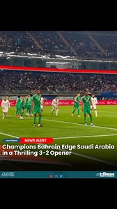 Bahrain kicked off their title defense in style, edging Saudi Arabia 3-2 in a nail-biting opener at the 26th Gulf Cup in Kuwait. Goals from Mahdi Abduljabbar, Mahdi Humaidan, and Mohammed Jassim Marhoon sealed the victory. A strong start for the champions—let’s keep the momentum going! 🔥💪 #GulfCup2024 #BahrainFootball #Newsofbahrain | News Of Bahrain