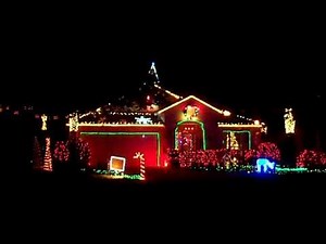 AMAZING GRACE Dancing Christmas Lights set to Music