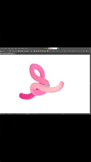 Gradient Ribbon Logo Design in Adobe Illustrator ✨ | #adobeillustrator #shorts #graphicdesigners