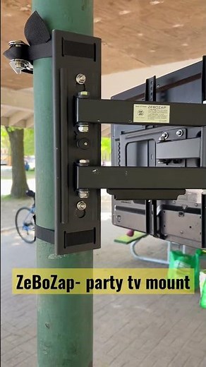 Zebozap Portable TV Mount for Outdoors | Easy Installation, No Drill, DIY Solution