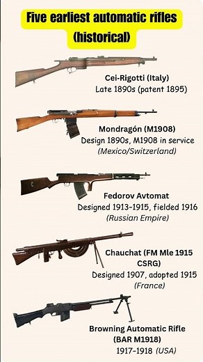 First 5 Automatic Rifles in the World: History, Specs & Legacy