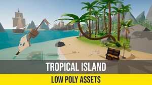 JustCreate - Unity & Unreal Engine 3D Assets - Low Poly Tropical Island - Asset for Unity 3D and Unreal Engine