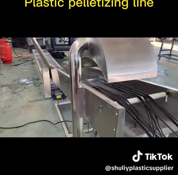 Plastic Pelletizing Line in Action at the Factory