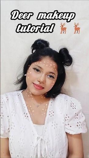 Deer Inspired Makeup Look 🦌✨ | Cute & Creative Makeup#youtubeshorts #viral #shortsvideo