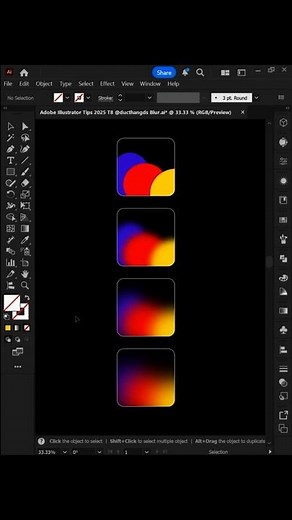 Adobe Illustrator 2025 | How to Create Gradient Colors with Gaussian Blur