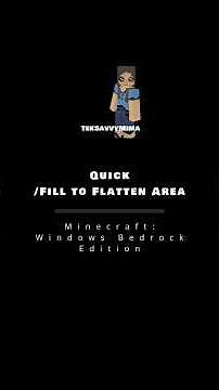 Flatten Any Area FAST with /fill Command | Minecraft Bedrock Edition