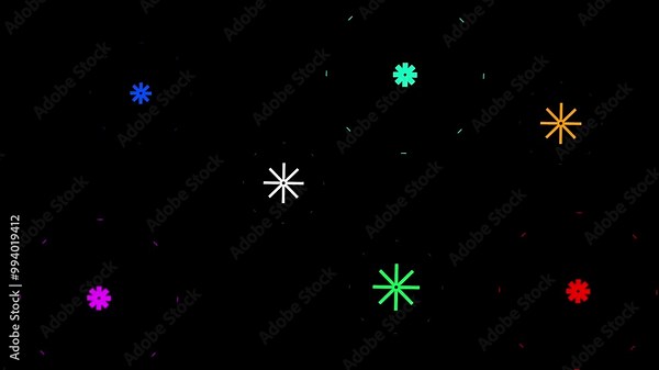 Set explosive shape and line explosion animation motion graphic elements with alpha channel on black screen background. Circle burst motion graphics animation.