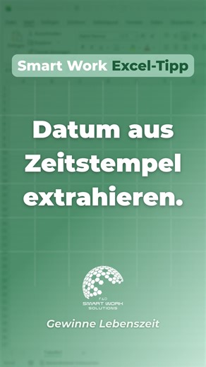 Du hast bereits Zeitstempel mit Datum und Uhrzeit und möchtest eine Tagesauswertung erstellen. Obwohl es derselbe Kalendertag ist, behandelt Excel jeden Eintrag als eigenes Datum, weil die Uhrzeiten unterschiedlich sind. ❌ Bitte nicht manuell eintippen oder kopieren ✅ Mit der DATUM-Funktion werden Jahr, Monat und Tag neu zusammengesetzt – die Uhrzeit verschwindet. Ergebnis: einheitliche Tagesdaten, perfekt zum Filtern, Gruppieren und Auswerten. Folge mir für smarte Excel-Best-Practices. #excel #