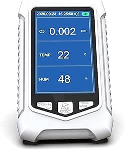 O3 Meter Ozone Detector 3.5 Inch TFT Multifunction Air Quality Monitor Desktop Ozone Tester Portable Ozone Meter