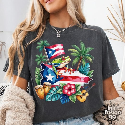 Puerto Rico PNG: Coqui Frog, Flag, Hibiscus (digital Download) - Etsy