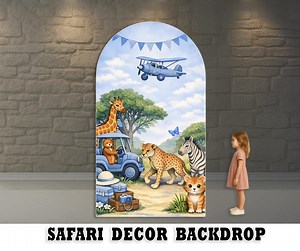 Safari Animal Backdrop Arch | Jungle Birthday Party Decor | Travel Safari Photo Backdrop | Safari Cutout | Safari Backdrop - Etsy Canada