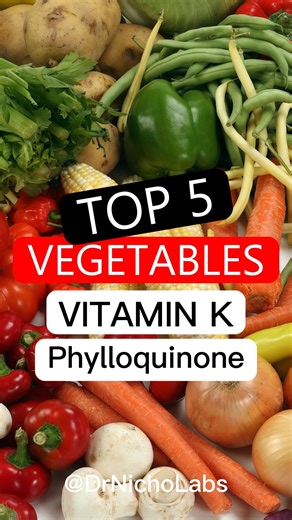 Did you know Vitamin K is essential for blood clotting, bone strength, and heart health? 🩸🦴 Many vegetables are packed with this powerful vitamin that keeps your body balanced and your bones strong! Here are the Top 5 Vegetables Rich in Vitamin K (Phylloquinone) 🌿👇 🥬 Kale — one of the richest sources of Vitamin K for bone density. 🥦 Broccoli — supports blood clotting and heart health. 🥬 Spinach — packed with Vitamin K, iron, and magnesium. 🥒 Cucumber (with skin) — helps regulate calcium 