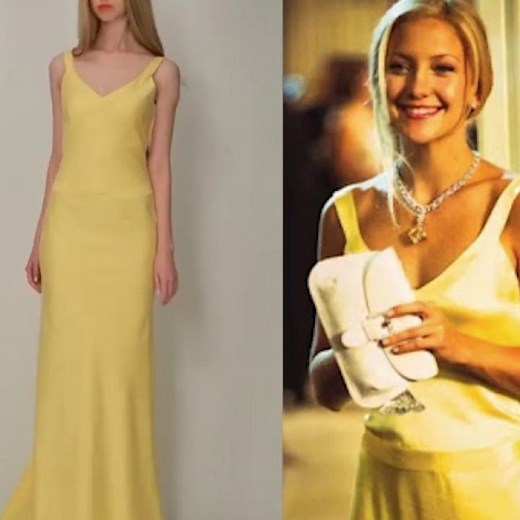 Kate Hudson Yellow Evening Prom Dress in How to Lose a Guy in 10 Days