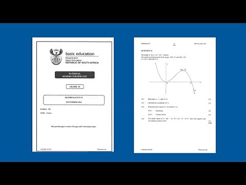 Cubic Functions | Calculus Grade 12 Maths P1 November 2021 Past Exam Memo