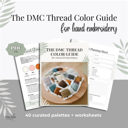 DMC Thread Color Guide for Hand Embroidery, Embroidery Color Palette Book PDF, DMC Color Chart With Palettes, Embroidery Planning Worksheets - Etsy UK