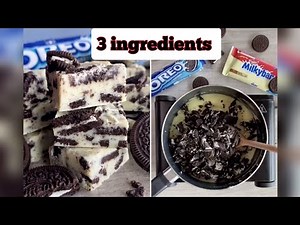 Oreo fudge | 3 ingredients oreo fudge | chocolate fudge | easy fudge | oreo fudge cake #areebastudio