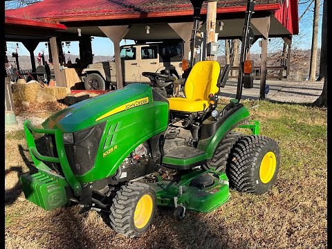 John Deere1025R Versa Turf Duals installed w Mower Deck