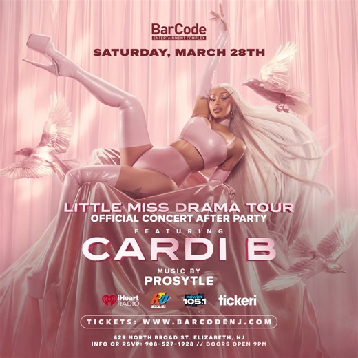 Cardi B @ BarCode | Official Concert After Party in Elizabeth - Tickets 2026-03-28 | BarCode Entertainment Complex