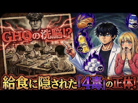 【前半】GHQが黒幕？日本人が弱くなったと言われる「4毒」と給食の歴史