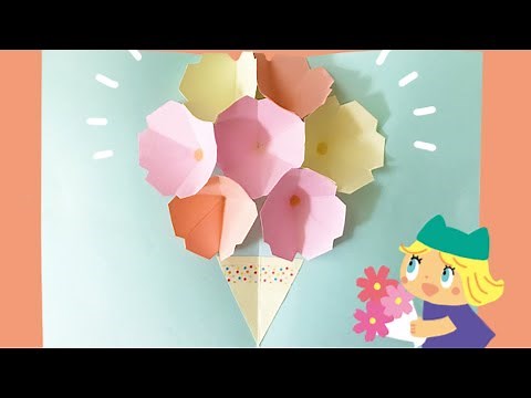 敬老の日に気持ちを添える、簡単！お花が飛び出すカードの作り方【いしいさくらのハンドメイド日和】（シュフワンチャンネル）
