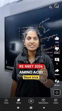 Amino Acids Mnemonic 🔥 | Remember in 1 Min 😳 | Re-NEET 2026 | Telugu