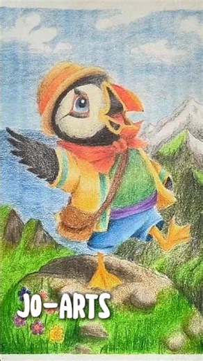 Colored Pencil Drawing - Atlantic Puffin #drawing #art #pencilcolourdrawing #colorpencildrawing