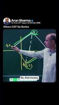 Solve a CAT Question on Geometry under 60seconds with Arun Sharma
