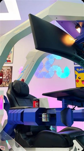 Worldgamingsetup on Instagram: "This cockpit from @ingremgametech is next level!😱 One of the best gaming cockpits you can ever play on🤯 It comes with a clean white ASUS monitor, RGB lights, and the whole setup just feels futuristic. Super comfy and built for serious gamers Would you try this setup? By @ingremgametech #gaming #game #gamer #setup"