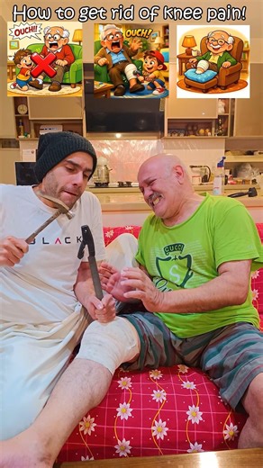 How to get rid of knee pain!🤪😎 #shorts #comedy