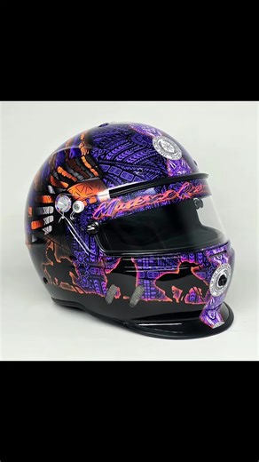 We are proud to show you this Cherokee Nation themed helmet wrap we wrapped for the @muskratracing Team for the 2026 Season. From the bold patterns and deep symbolism to the color flow and detail, this helmet was designed to honor heritage, strength, and identity while still bringing a hard charging race ready look. This is more than just a helmet wrap. It is a statement. A piece that represents culture, pride, and the warrior mindset it takes to line up and compete every single night. Thank you