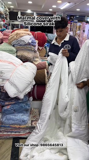 Silicon sirak available Sirak price 4500/- Mal mal cover 1500/- #onlineshopping #reels #interiordesign #bedroomdecor #wintersale #blanket #interiordecor #blanket | Fashion Nepal Pvt.Ltd