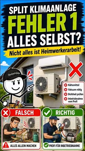 Split-Klimaanlage selber einbauen? Fehler 1 kann teuer werden! ❌