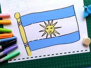 Como Dibujar la Bandera de Argentina ✍🏽✨ Dibujos para Dibujar