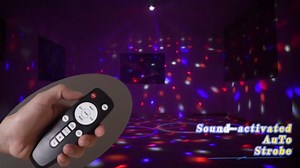 Disco Ball Light for DJ Party: Strobe Led Dance Stage Lighting Sound Activated Rotating Lamp With Remote Control for Room Indoor Outdoor Kids Ceiling Decor Bar Club Rave Home Wedding Karaoke Christmas