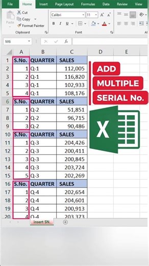 Add Multiple Serial Numbers in Excel | Excel Serial Number Tricks.
