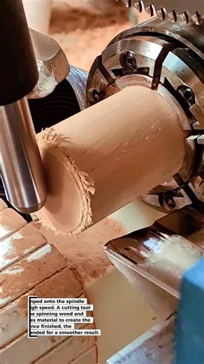 High-Precision Automatic Wood Lathe Machine!