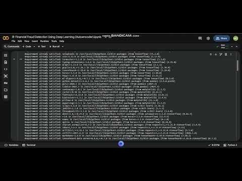 Financial Fraud Detection Using Deep Learning (Autoencoder)