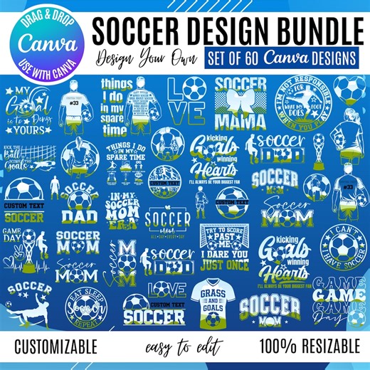 Soccer Canva Templates: Player, Mom & Dad Designs (digital Download) - Etsy