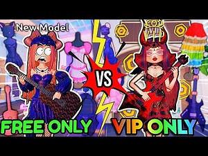 FREE Items ONLY VS VIP Items ONLY! WHO Had The BEST OUTFITS in DRESS TO IMPRESS? | ROBLOX